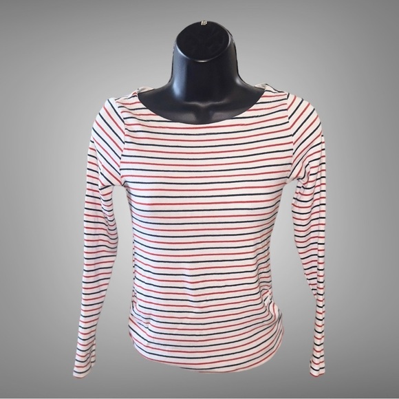 H&M Tops - H&M Red, White, and Blue Striped Top